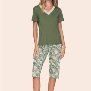 Pijama De Manga Verde