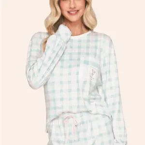 Pijama  Lua lua Jogger Feminino Xadrez Morning Lover